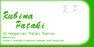 rubina pataki business card